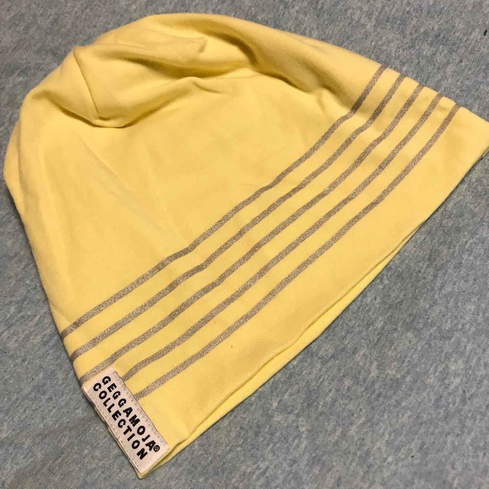 Geggamoja Infant Hat Yellow Organic Cotton Size Small NEW